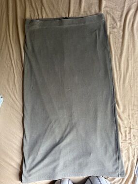 Wild Fable Olive Ribbed Knit Skirt